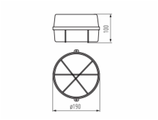 Šviestuvas Kanlux INES 70525, 100W, E27, IP43, baltas