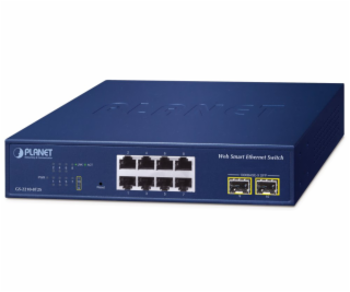 Planet GS-2210-8T2S WEBsmart L2 switch, 8x1Gb, 2x1Gb SFP,...