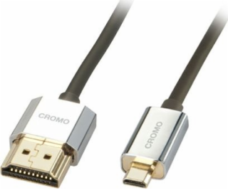 Lindy HDMI Micro - HDMI kabel 2m stříbrný (41682)