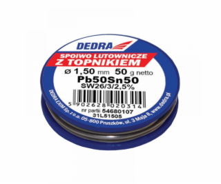 Dedra pájka s tavidlem Pb50Sn50 1,5mm 50g - 31L51505