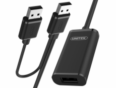 Unitek USB kabel 2x USB-A - USB-A 5 m černý (Y-277)