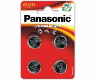 Baterie Panasonic Lithium Power CR2032 4 ks.