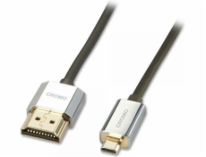 Lindy HDMI Micro - HDMI kabel 1m stříbrný (41681)