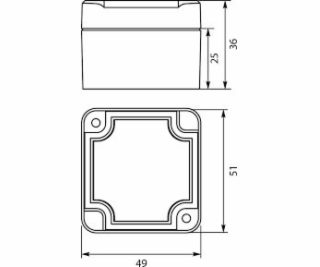 Elektro-Plast STRONG Hermetický box n/t 51x49x36mm IP67 P...