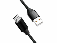 LogiLink USB-A - microUSB USB kabel 0,3 m černý (CU0143)