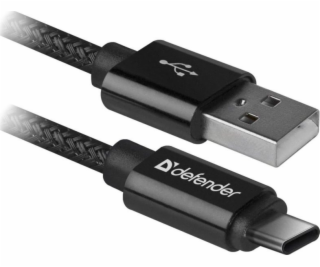 USB Defender USB-A – USB-C kabel 1 m černý (87814)