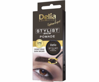 Delia Eyebrow Expert Pomáda na obočí Tmavě hnědá