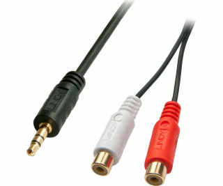 Lindy Jack 3,5 mm - RCA (Cinch) kabel x 2 0,2 m černý (35...