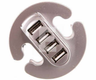 GTV HUB USB 4 porty stříbrné (HB-USB-4X-80)