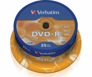 Verbatim DVD-R 4,7 GB 16x 25 kusů (43522)