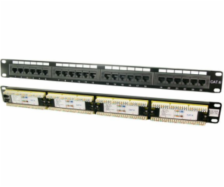 LogiLink Patch panel 19 1U 24x RJ-45 Cat.6 Black (NP0004)