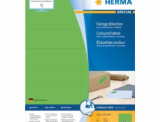 Štítky Herma Color, A4, 105 x 37 mm, zelené, snímatelné - 4554