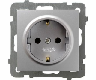 Ospel Single Schuko Socket Silver JAKO OSPEL