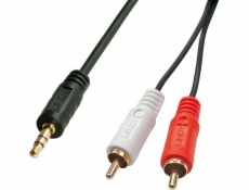 Lindy Jack 3,5mm - RCA (Cinch) kabel x2 1m černý (35680)