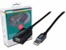 Digitus USB-A - USB-A USB kabel 10 m černý (DA731001)