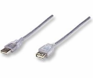 Manhattan USB kabel USB-A – USB-A 1,8 m stříbrný (336314)