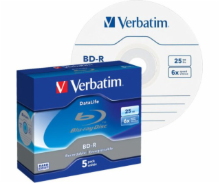 Verbatim BD-R 25 GB 6x 5 kusů (43836)