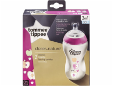 Tommee Tippee Dekorovaná láhev 2 x 340ml - dívka