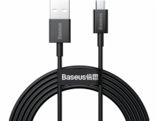 Baseus USB-A - microUSB USB kábel 2 m čierny (BSU2823BLK)