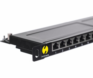 NetRack Patch panel 19 0,5U 24 portů Kat. 5e FTP (104-12)