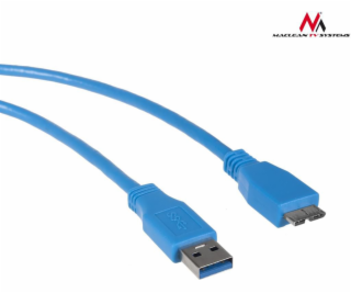 Maclean USB-A - microUSB kabel 1,5 m Modrý (MCTV-587)