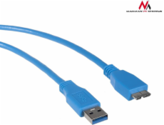 Maclean USB-A - microUSB kabel 1,5 m Modrý (MCTV-587)