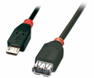 Lindy microUSB - USB-A USB kabel 1 m černý (31936)