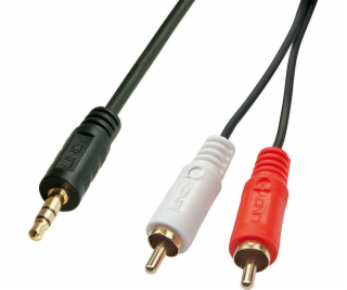 Lindy Jack 3,5mm - RCA (Cinch) kabel x2 20m černý (35687)