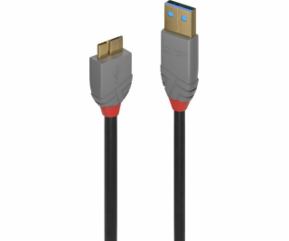 Lindy USB-A - micro-B USB kabel 1 m černý (36766)