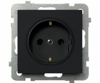 Ospel Socket Sonata single schuko černá metalíza (GP-1RS/...