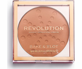 Makeup Revolution Bake & Blot Lisovaný prášek z broskve