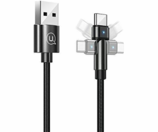 Usams USB-A – USB-C kabel USB 1 m černý (US-SJ477)