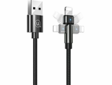 Usams USB-A – Lightning kabel 1 m černý (SJ476USB01)