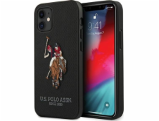 US Polo Assn US Polo USHCP12SPUGFLBK iPhone 12 mini 5.4 černá/černá Kolekce výšivek Polo