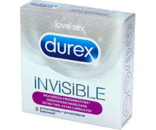 Durex Invisible Extra Lubricated Condoms 3 ks