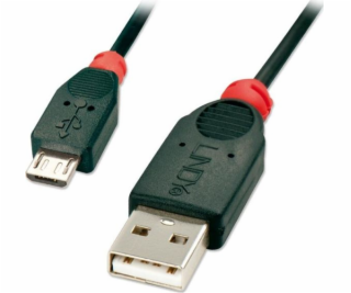 Lindy USB-A - microUSB USB kabel 2 m Zelený