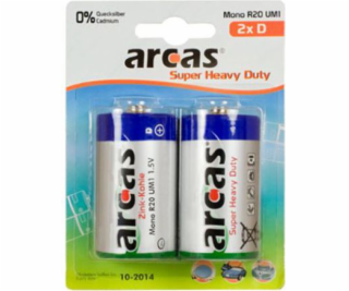 Baterie Arcas Super Heavy Duty D / R20 2 ks.