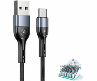 Usams USB-A - USB-C kabel USB 1 m černý (SJ449ZJ01)