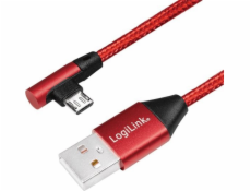 LogiLink USB-A - microUSB USB kabel 1 m červený (CU0150)