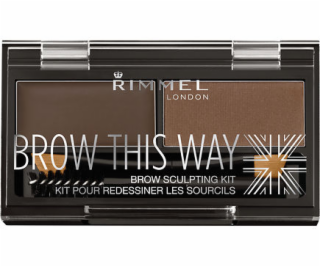 Rimmel Brow This Way Scuplting Kit č. 3 Tmavě hnědá 2,4g