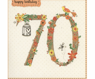 Museums & Galleries Square card Birthday 70 and obálka