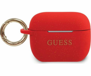 Guess GUACAPSILGLRE Silikonové Glitter ochranné pouzdro p...