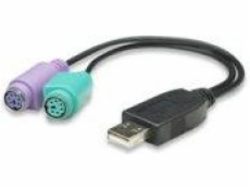 Manhattan USB adaptér – PS/2 x2 černý (179027)