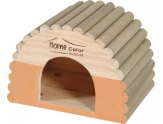 Dřevěný domek Zolux Home Color z kulatiny S 150x210x150 mm