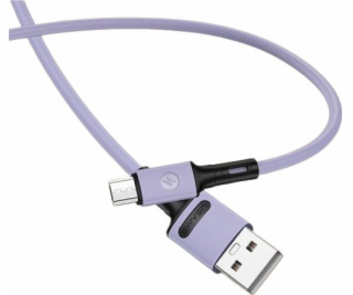 Usams USB-A - microUSB USB kabel 1 m fialový (69870-uniw)