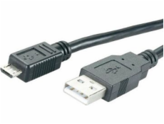 MediaRange USB-A - microUSB USB kabel 1,2 m černý (MRCS138)