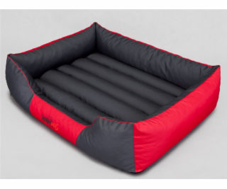 Hobbydog Comfort Bed - červená a šedá XXL