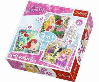 Trefl Puzzle 3v1 Rapunzel, Aurora a Ariel