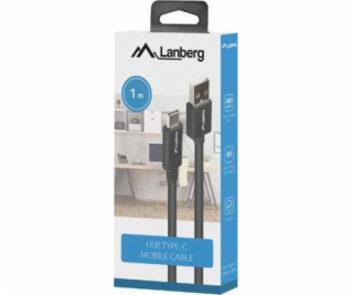 Lanberg USB-A - USB-C USB kabel 1 m černý (CA-USBO-15CU-0...