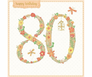 Museums & Galleries Square card Birthday 80 and obálka